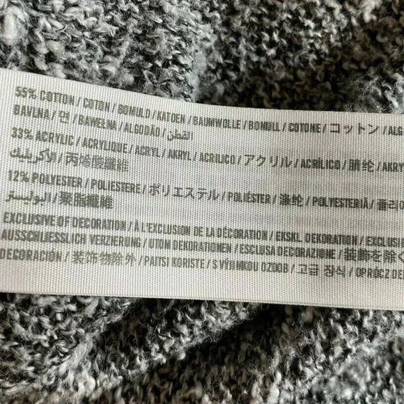 HOLLISTER Women Long Sleeve Pull-Over Boat Neck Gray White Sweater Size Small - Picture 12 of 12